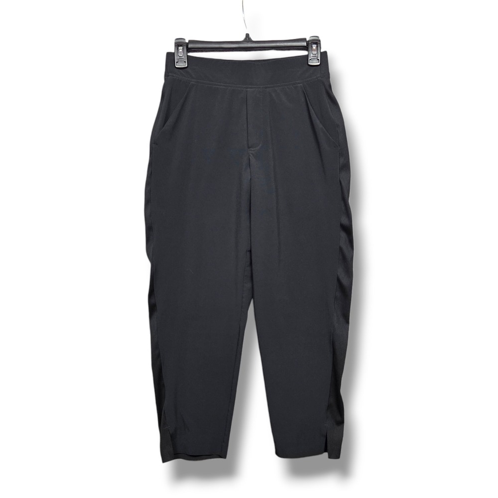 Athleta Brooklyn Mid Rise Ankle‎ Pant Womens 0 Black Travel UPF 50